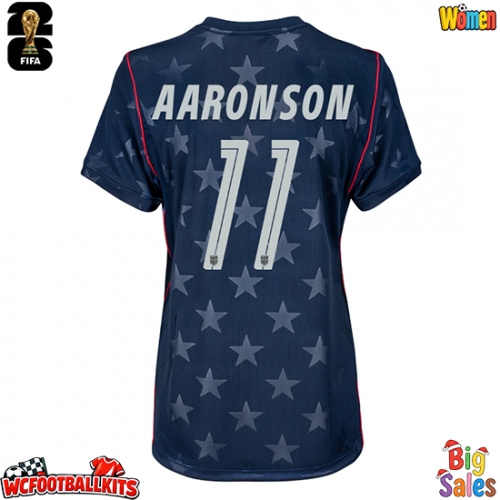 United States Brenden Aaronson #11 Replica Away Stadium Shirt for Women World Cup 2026 Short Sleeve